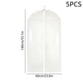 thumbnail image 3 of Set Of 5 Hanging Garment Storage Bags,Garment Bags For Hanging Clothes,Suit Bag,For Closets Organization And Travel Use Waterproof And Moistures-Proof,140X60Cm, 3 of 6