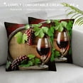 thumbnail image 3 of Orinice Wine Grapes Barrel Graphic Decorative Cushion Throw Pillow Cover Soft and Durable Short Plush 1PC 20x20in, 3 of 5