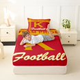 thumbnail image 4 of jejeloiu American City Theme Twin Sheet Sets For Kids,Orange Red Sport Team Bedding For Boys,3-Piece, 4 of 6