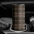 thumbnail image 3 of 20oz Brown Beige Checkerboard Checkered Pattern Skinny Tumblers Stainless Steel Tumbler with Lid and Straw,Vacuum Insulated Double Wall Travel Tumbler Cups with Cleaning Brush for Coffee,Tea, 3 of 6