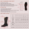 thumbnail image 7 of SheSole Women's Square Toe Cowgirl Cowboy Boots Western Female Black US 7, 7 of 7
