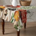 thumbnail image 4 of Mushrooms Table Cloth Waterproof Tablecloths, Butterfly Botanical Country Plants Beige Tablecloth Dining Table Cover for Kitchen Party Tabletop Outdoor, Square Tablecloth 60x60 Inch, 4 of 8