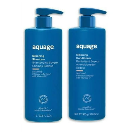 Aquage Sea Extend Silkening Shampoo & Conditioner - 33.8 oz (New Packaging)