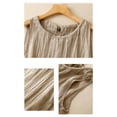 thumbnail image 7 of Holzkary Linen Tank Tops for Women,Sleeveless Tops Casual Summer Loose Fit T Shirts Solid Color Tunic Tank Tops Crew Neck Tee Pleated Tense Vest Retro Cotton Linen Loose Sleeveless Top Beige L, 7 of 7