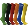 thumbnail image 5 of SOCKS'NBULK 6 Pairs Women's Scrunched Slouch Socks, Cotton Boot Socks Bulk Pack, 5 of 6