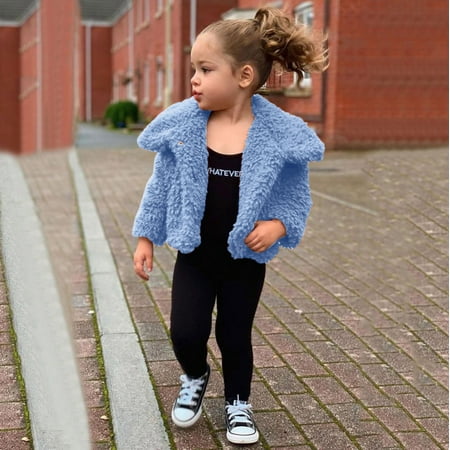 

Hunpta Toddler Kids Baby Girls Boys Jacket Fall Winter Infant Solid Cardigans Fuzzy Fleece Jackets Warm Coats Outerwear