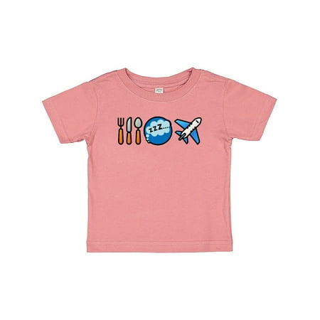 

Inktastic Airplane Eat Sleep Fly Gift Baby Boy or Baby Girl T-Shirt