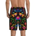 thumbnail image 3 of Daiia Mexican Flower Traditional1 Mens Woven Stretch Pajama Short,Short Pajama Pants-Small, 3 of 9