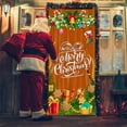 thumbnail image 4 of Retro Christmas Door Cover, Merry Christmas Decorations Door Banner, for Front Door Home Indoor Decor, 72.83x35.43 inch, 4 of 6
