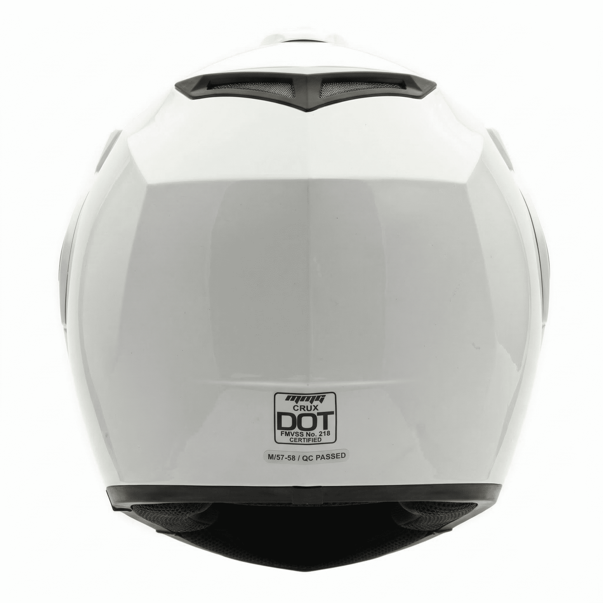 MMG Motorcycle Scooter Street Open Face Helmet DOT - Flip Up Shield - Gloss White (X-Large) Model 20