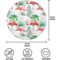 thumbnail image 4 of SKYSONIC Flamingo and Leaves Round Placemats for Dining Table Non-Slip Heat-Resistant Polyester Table Mats Set of 1 Washable Table Mats for Kitchen Dining Table Decoration (746), 4 of 7