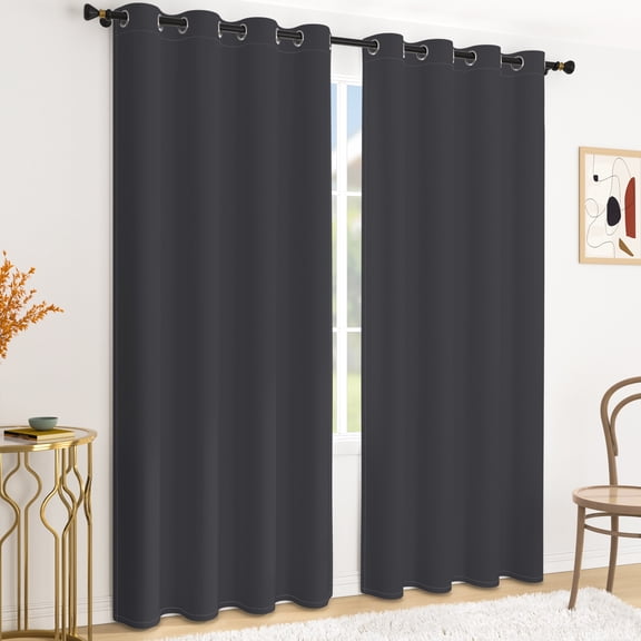 Tchckioa Blackout Curtains for Bedroom Living Room,Privacy Protection Grommet Window Drapes(Set of 2 42x63 Inch)