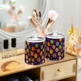 thumbnail image 3 of Yayeee 4 Pack Qtip Holder Bathroom Cotton Swab Canister with Lid Clear Dispenser Set, Galactic Candy, 3 of 6