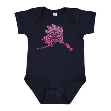 Inktastic Alaska Silhouette Mandala Boys or Girls Baby Bodysuit