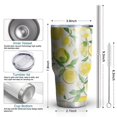thumbnail image 6 of 30oz Lemon Tumblers Stainless Steel Tumbler with Lid and Straw,Vacuum Insulated Double Wall Travel Tumbler Cups Mug with Cleaning Brush for Coffee,Tea, 6 of 7