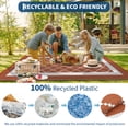 thumbnail image 1 of Reversible Patio Rug – 8x10ft Waterproof – Terracotta Orange/White Geometric – UV Resistant, Non-Slip & Easy-Clean – Beach, Camping & Patio – USA Spec, 1 of 7