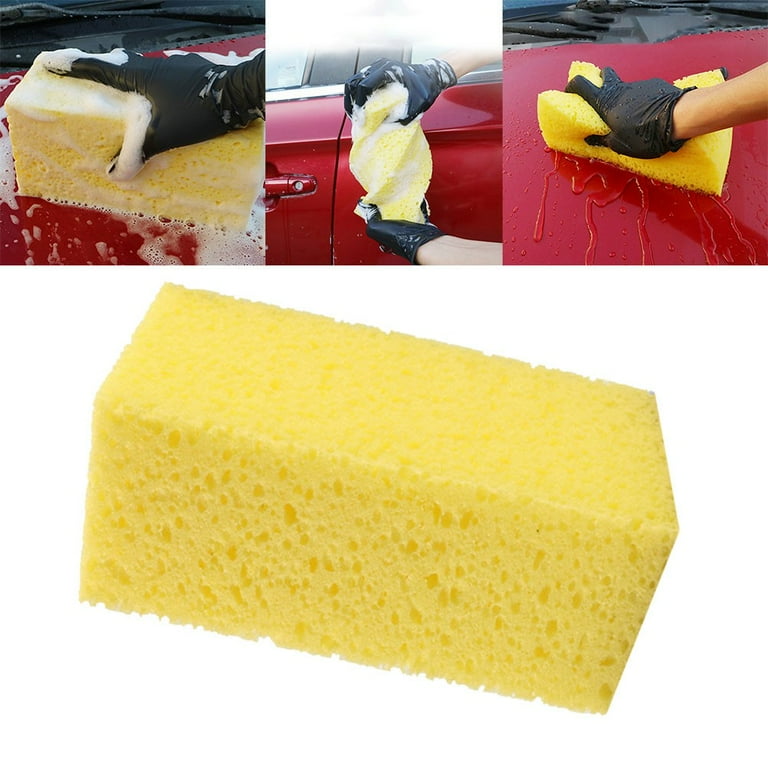 Cheap Car Wash Sponge Brush with Handle Foam High-density Water-absorbing  Car with Large Sponge Block Brush Car Tool Supplies