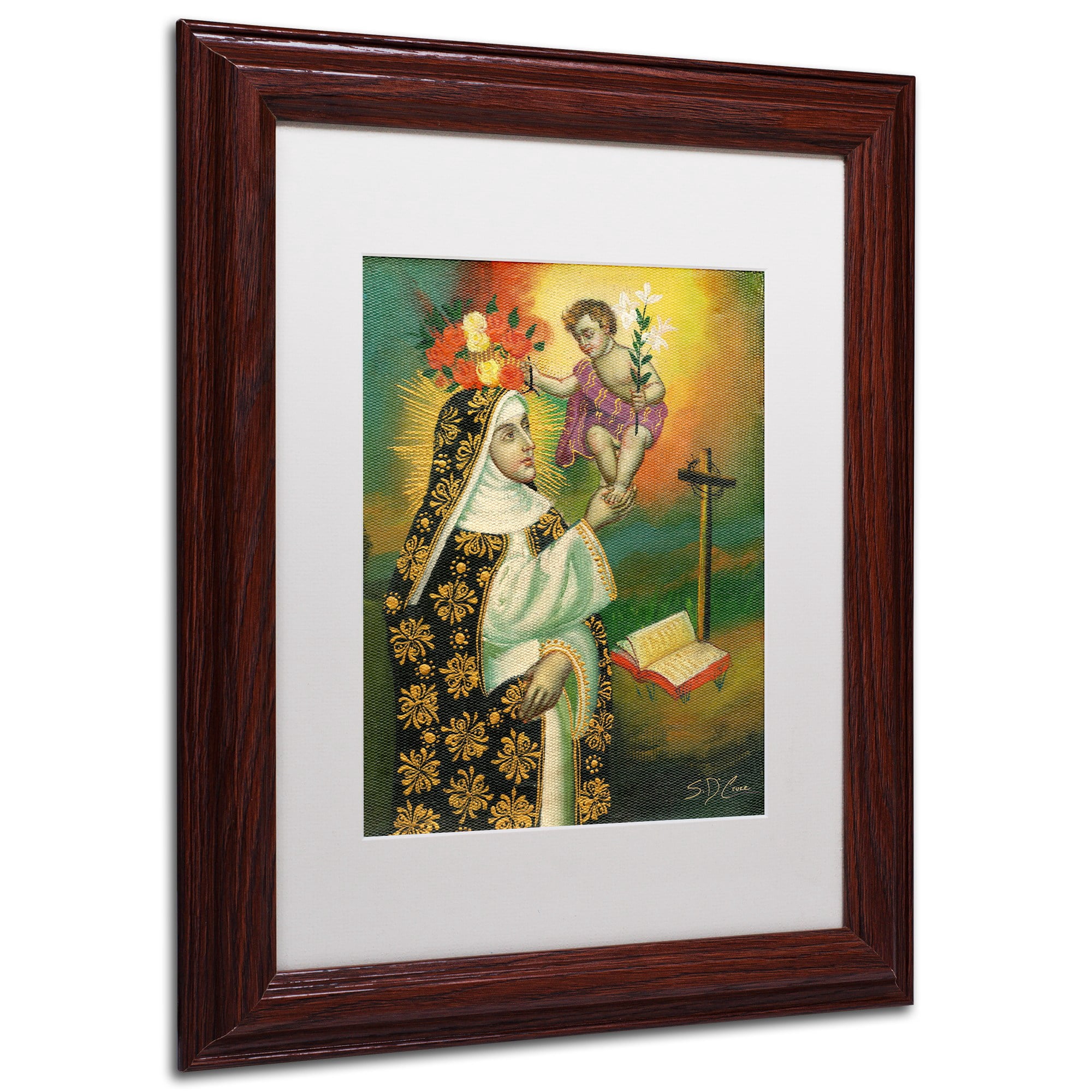 Trademark Fine Art "Mother and Child" Canvas Art by Masters Fine Art, White Matte, Wood Frame