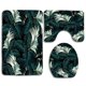 thumbnail image 1 of Juego de alfombras de baño ABPHQTO Hojas florales tropicales 3 piezas, 1 of 2