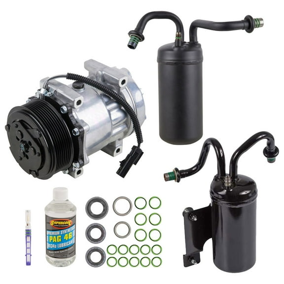 AC Compressor & A/C Repair Kit For 2002 Dodge Ram Cummins 5.9 24v Diesel - Includes Drier, Expansion Valve, Oil, O-Rings - BuyAutoParts