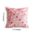 thumbnail image 2 of Valentine's Day Heart Embroidered Pillowcase - Cute Soft Decorative Pillow Cover for Couples, Romantic Love-Themed Bedding Accessory for Bedroom, Sofa & Living Room Decor, 17.71*17.71in, A, 2 of 8