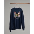 thumbnail image 3 of Butterflies Positive Quote Sweatshirt Women -Image by Shutterstock, Female Medium, 3 of 4