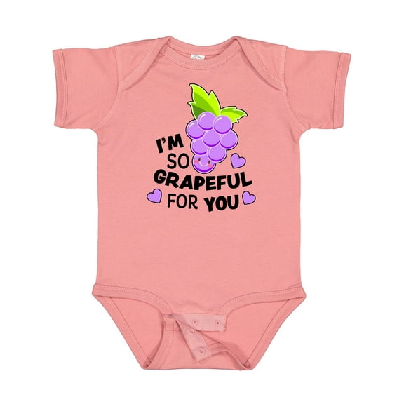 Inktastic Im So Grapeful for You with Cute Grapes Boys or Girls Baby Bodysuit