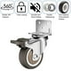 thumbnail image 5 of Juego de 4 ruedas giratorias de 50 mm, ruedas para muebles de 100 kg, rueda para muebles tipo L con freno de rotación 360, para interiores y exteriores (2 ruedas con freno, 5 of 5