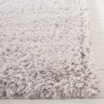 thumbnail image 3 of SAFAVIEH Madrid Miah Solid Polyester Shag Area Rug, Silver, 3' x 5', 3 of 7