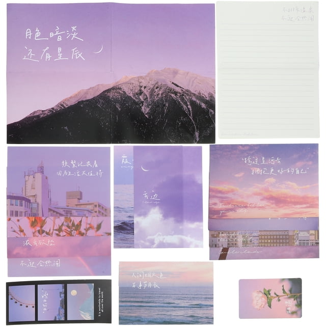 1 Set of Stationery Paper Envelope Sticker Set Delicate Scrapbooking Paper Kit Writing Paper Envelope Kit