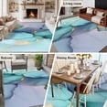thumbnail image 5 of 8'x10' Area Rugs, Teal Marble Indoor Outdoor Area Rug for Living Room Bedroom, Modern Ink Painting Abstract Art Washable Bathroom Rugs Kitchen Floor Carpet Mats Home Decor Aesthetic, 5 of 8