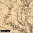 thumbnail image 2 of 1841 Maryland State Map - Vintage Map of the State of Maryland Wall Art - Vintage Maryland Home Decor Poster Print - Showing Virginia Washington DC Chesapeake Bay, 2 of 8