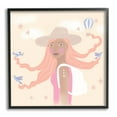 thumbnail image 2 of Stupell Industries Girl Flowing Hair Birds Plane Hot Air Balloon, 17 x 17, Design by Tina Devins, 2 of 5