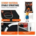 thumbnail image 5 of KFFKFF Foldable Basketball Arcade Game, 8 in 1 2 Players 4 Balls Indoor Double Shot Basketball Arcade Game w/ Electronic Scoreboard, 56x33x63 in, 5 of 9