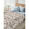 thumbnail image 5 of Farmhouse Brown Flat Sheet Only Twin Size, Soft Breathable Bed Top Sheets for Mattress, Vintage Flower Leaf Botanical Plant Luxury Bedding Flat Sheets for Home Hotel Bedroom Bed Protection, 5 of 9