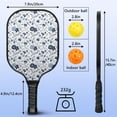 thumbnail image 4 of Pickleball Paddles Set,Pioneer Flower Floral Print Pattern Fiberglass Surface Pickleball Racket Set with 2 Indoor Outdoor Pickleball Balls and Pickleball Bag,Pickle-ball Equipment, 4 of 6