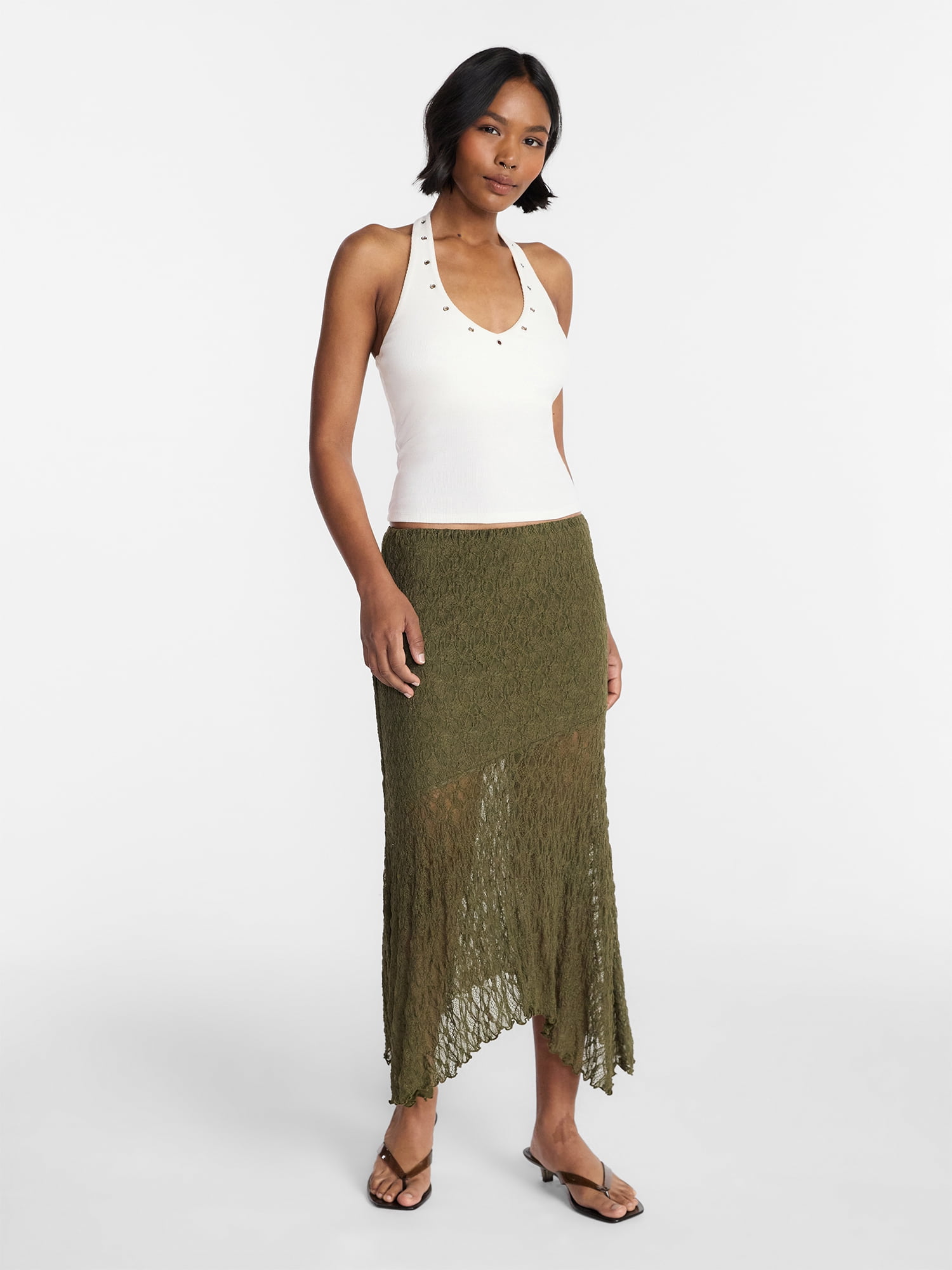 No Boundaries Grommet Halter Top, Women's XXS-XXL - Walmart.com