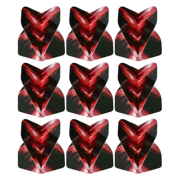 Uxcell Dart Flights, 9 Pack PET Standard Darts Accessories Black, Black, Red