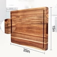 thumbnail image 2 of Tabla de cortar GAOMON de madera de acacia de 50 x 38 cm con ranura profunda, 2 of 8