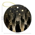 thumbnail image 4 of Ornament Black Cats with Golden Stars Ceramic Double Sided Tree Xmas Ornament Rustic Halloween Christmas Tree Decorations Merry Xmas for Family & Friends, 4 of 8