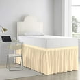 thumbnail image 3 of Dorm Bed Skirt - Extra Long College Dorm Bed Skirt 38" Drop - 100% Microfiber Ruffled Dorm Sized (39" x 80") College Bed Skirts, Elastic Bed Skirt for Easy Fitting - Ivory Solid, Twin-XL Size., 3 of 5