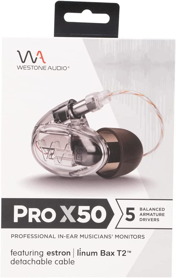 Westone Audio Pro X50 IEM Earphones - Five Driver Noise Isolating Musician  In-Ear Monitor Wired Earbuds