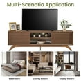 thumbnail image 5 of Aukfa Modern TV Stand for TVs up to 70" - TV Cabinet with 2 Sliding Door for living Room - Walnut, 5 of 8