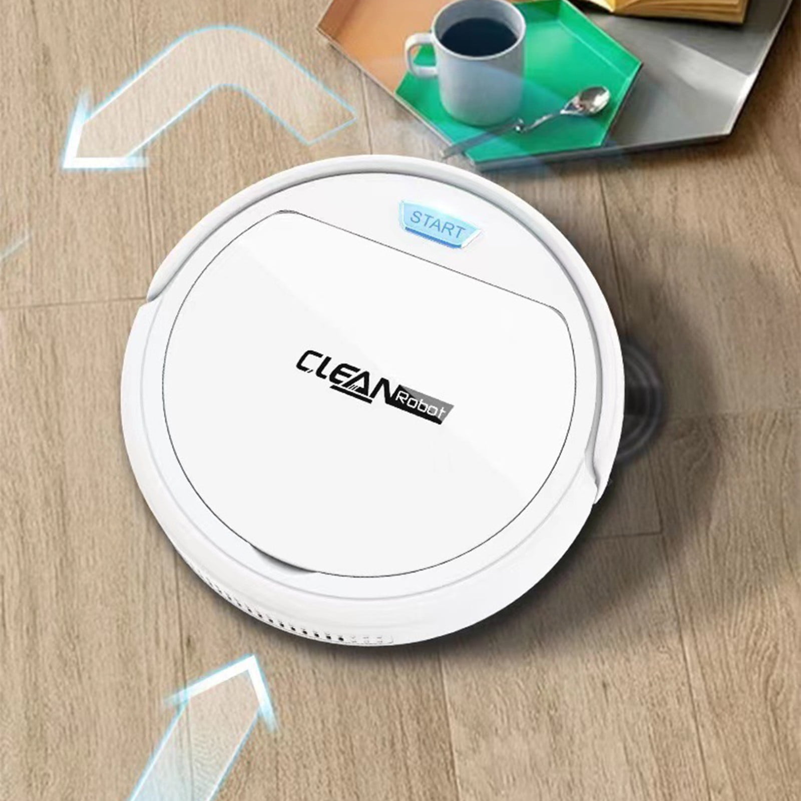 Matoen Robot Vacuum Cleaner, Super Thin, Powerful Suction, Quiet, Self-Charging Robotic Vacuum Cleaner, Cleans Hard Floors to Medium-Pile Carpets, White