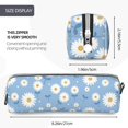 thumbnail image 3 of Yiaed Daisies Flowers Print Leather Pencil Case - Leather Pen Pencil Holder - Elegant & Practical Pencil Pouch for Work & Office, 3 of 7