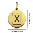 thumbnail image 2 of Stainless Steel Elder Futhark Gebo Rune Round Medallion Pendant Necklace, 2 of 3