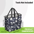 thumbnail image 3 of Garden Tool Bag,Pioneer Flower Floral Print Pattern Garden Tool Organizer,Garden Gifts,Waterproof Multi-Pocket Garden Tool Storage 11.8x5.5x11.4 Inch(Tools NOT Included), 3 of 6