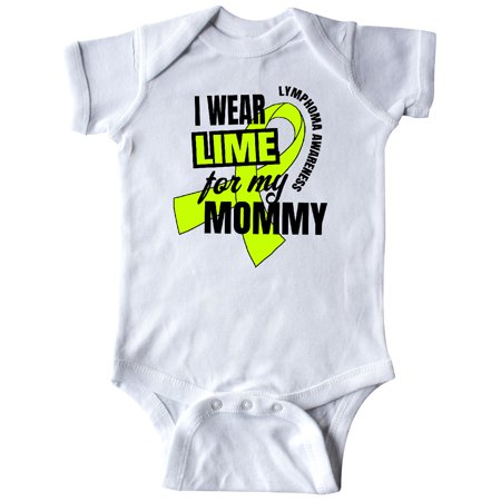 

Inktastic I Wear Lime For My Mommy Lymphoma Awareness Gift Baby Boy or Baby Girl Bodysuit