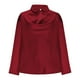 thumbnail image 5 of RKSTN Satin Blouses for Women Oversized Cowl Neck Elegant Dressy Drape Ruched Front Business Long Sleeve Silk Shirt Top Casual Solid Plus Size Lapel Comfy Office Work Formal T Shirt Spring Clothes, 5 of 8