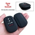 thumbnail image 3 of Key Fob Cover for (5 Buttons) Honda 2026 2025-2022 Civic Accord CR-V HR-V Pilot and 2026 Passport, Silicone, 2-Pack, Black, 3 of 5